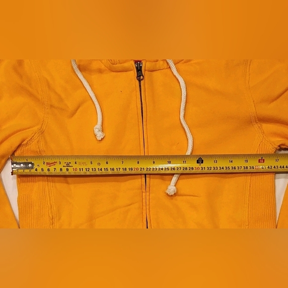 Mitchell & Ness Gold Yellow Distressed Throw Back Hoodie Jacket Women's Small - Picture 4 of 11